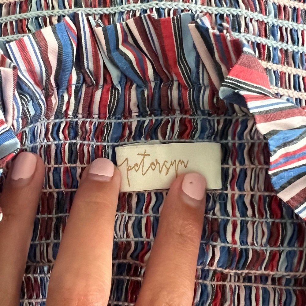 Petersyn Multicolor Striped Ruffle Skirt - Picture 2 of 2